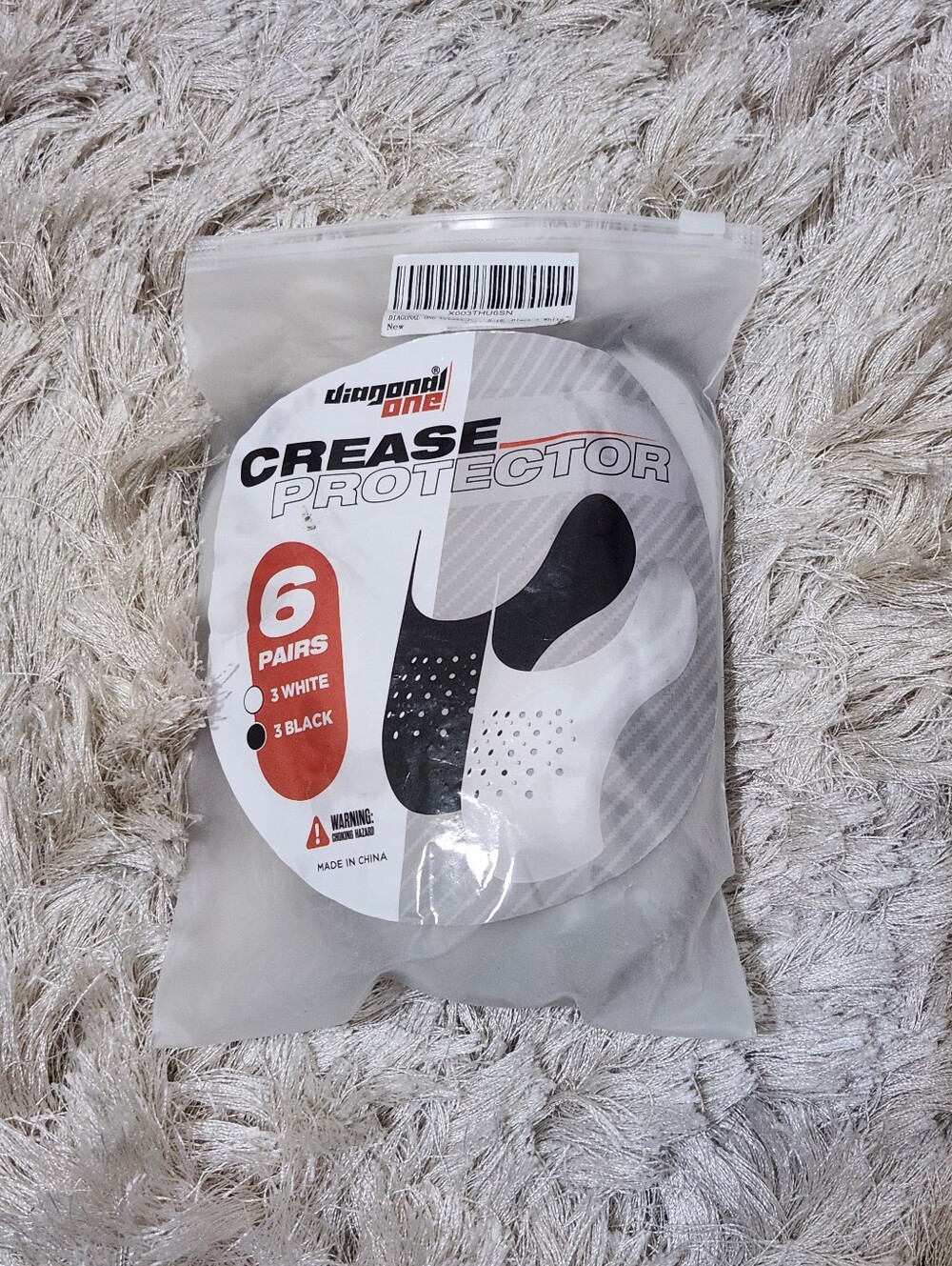 Diagonal One Crease Protector 6 Pack Black And White